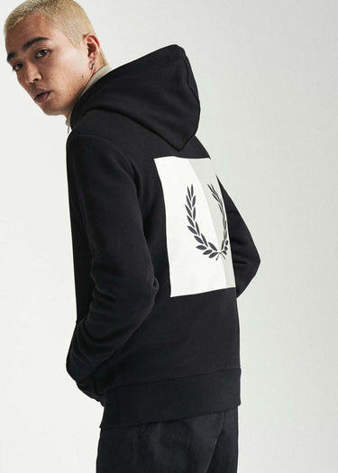 Fred Perry Hoodies Laurel wreath hooded sweat - black