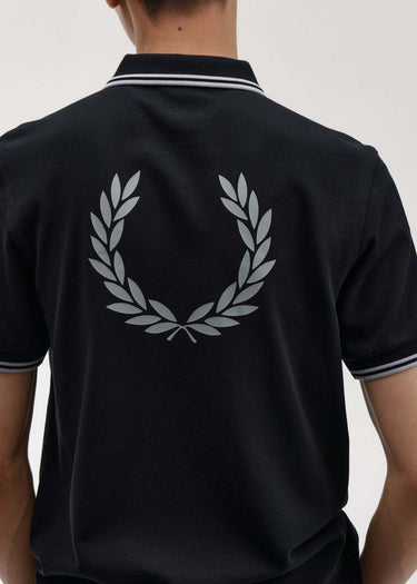 Fred Perry Polo's  Back graphic polo shirt - black