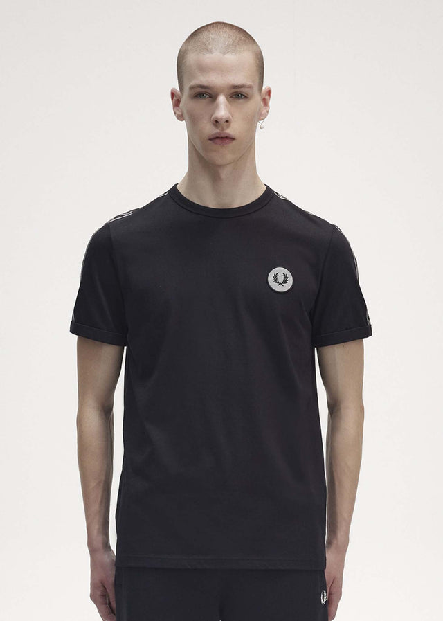 Fred Perry T-Shirts Reflective detail ringer tee - black reflective