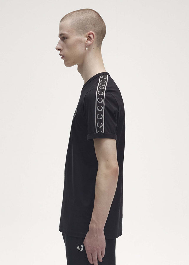 Fred Perry T-Shirts Reflective detail ringer tee - black reflective
