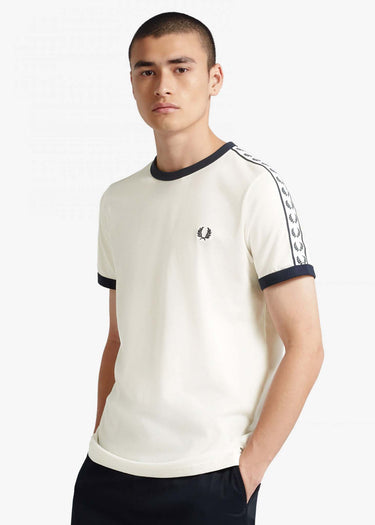 Fred Perry T-shirts Taped ringer t-shirt - snow white