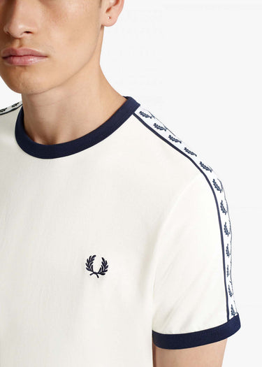 Fred Perry T-shirts Taped ringer t-shirt - snow white