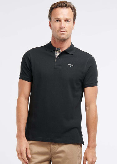 Barbour Polo's Tartan pique polo - black stone