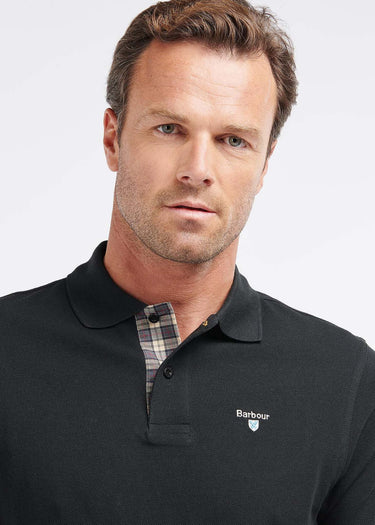Barbour Polo's Tartan pique polo - black stone