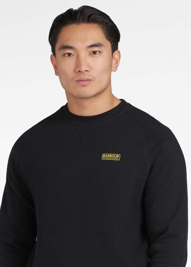 Barbour International Pullover Essential crew neck sweat - black