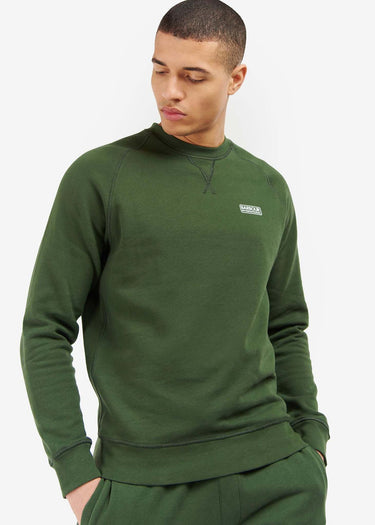 Barbour International Truien Essential crew neck sweat - kombu green
