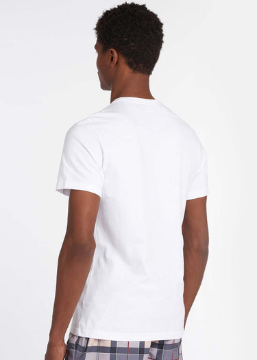 Barbour T-shirts Tartan sports tee - white