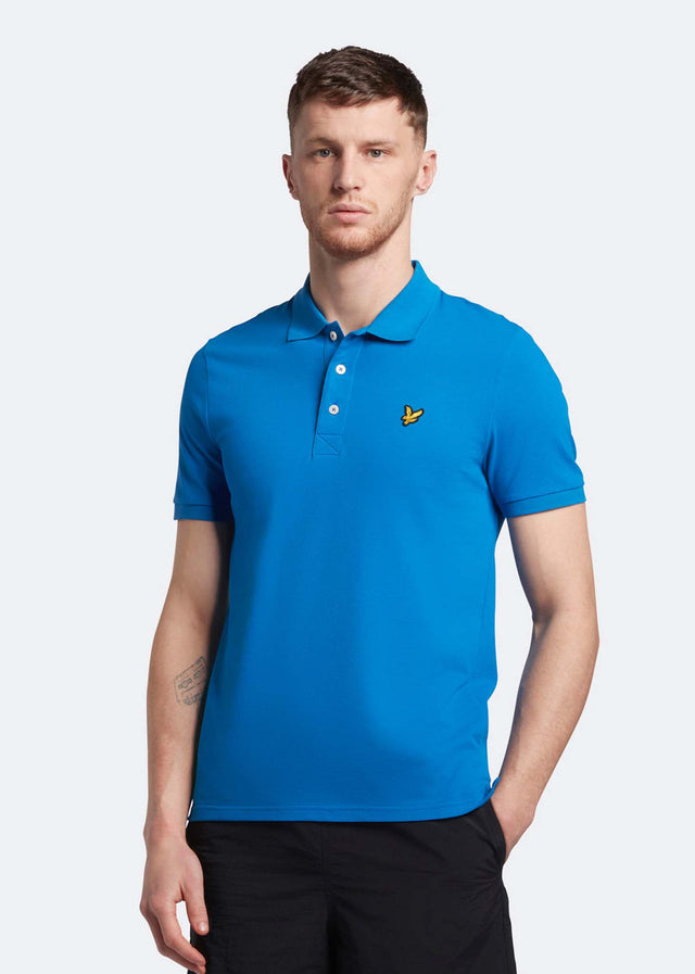 Lyle & Scott Poloshirts Plain polo shirt - bright blue