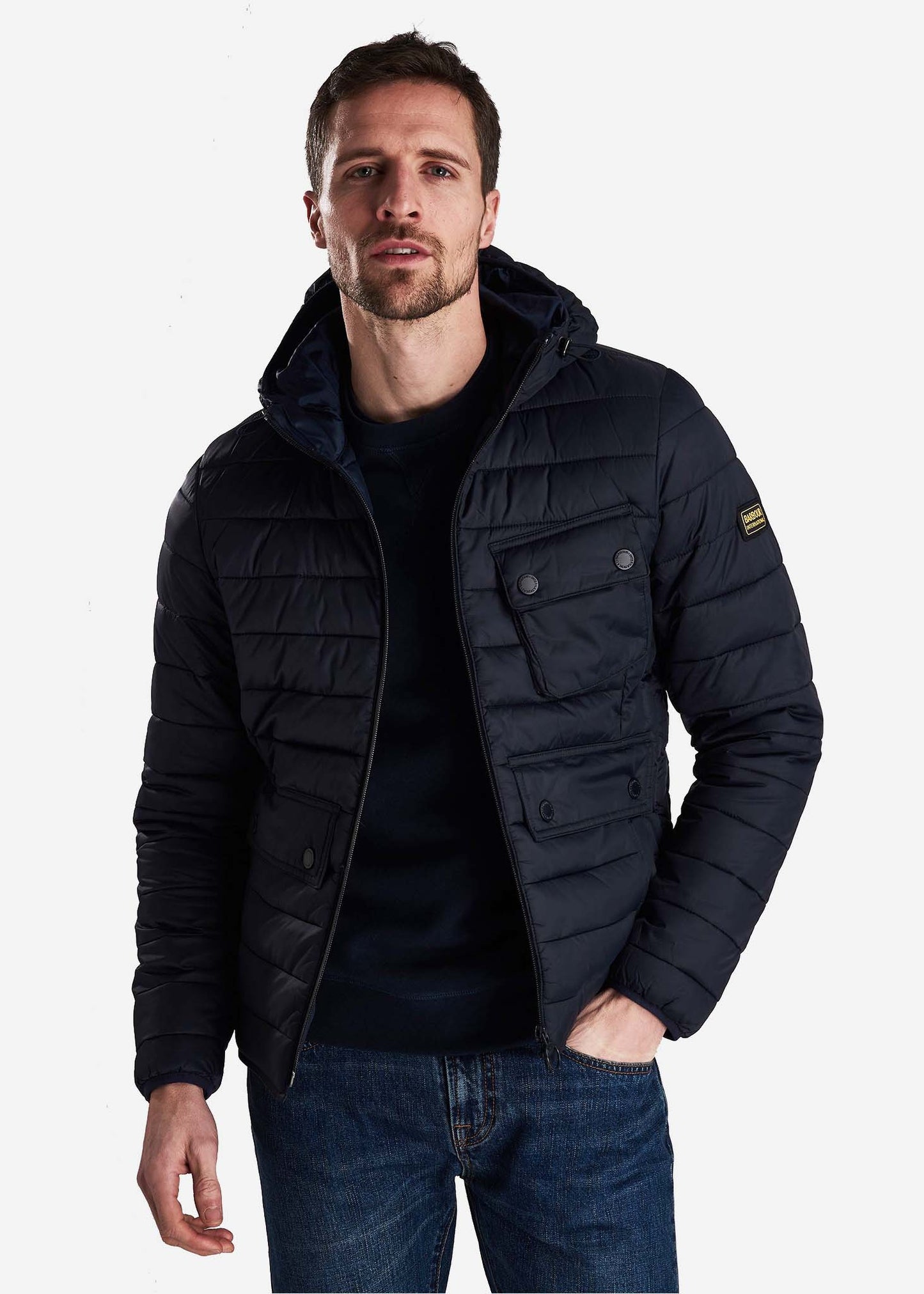 Barbour International Jassen Ouston hooded quilt - navy