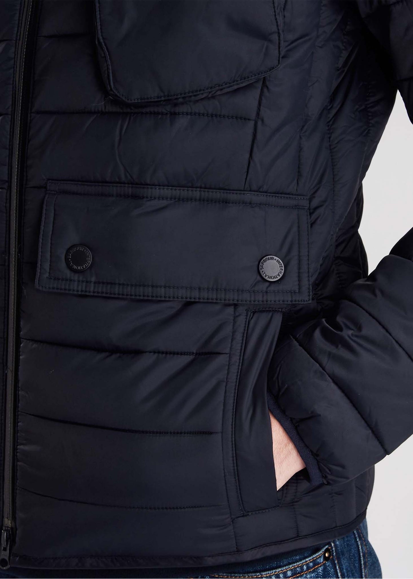 Barbour International Jassen Ouston hooded quilt - navy