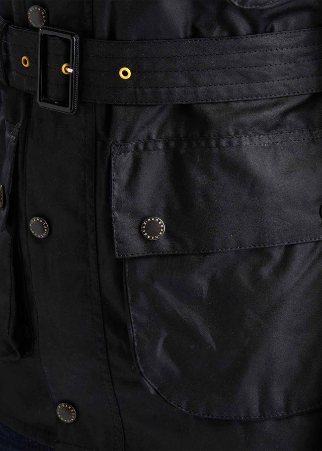 Barbour International Jacken Slim international wax jacket - black