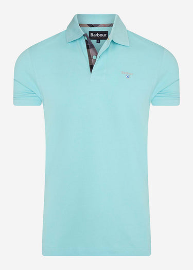 Barbour Polo's Tartan pique polo - aqua marine