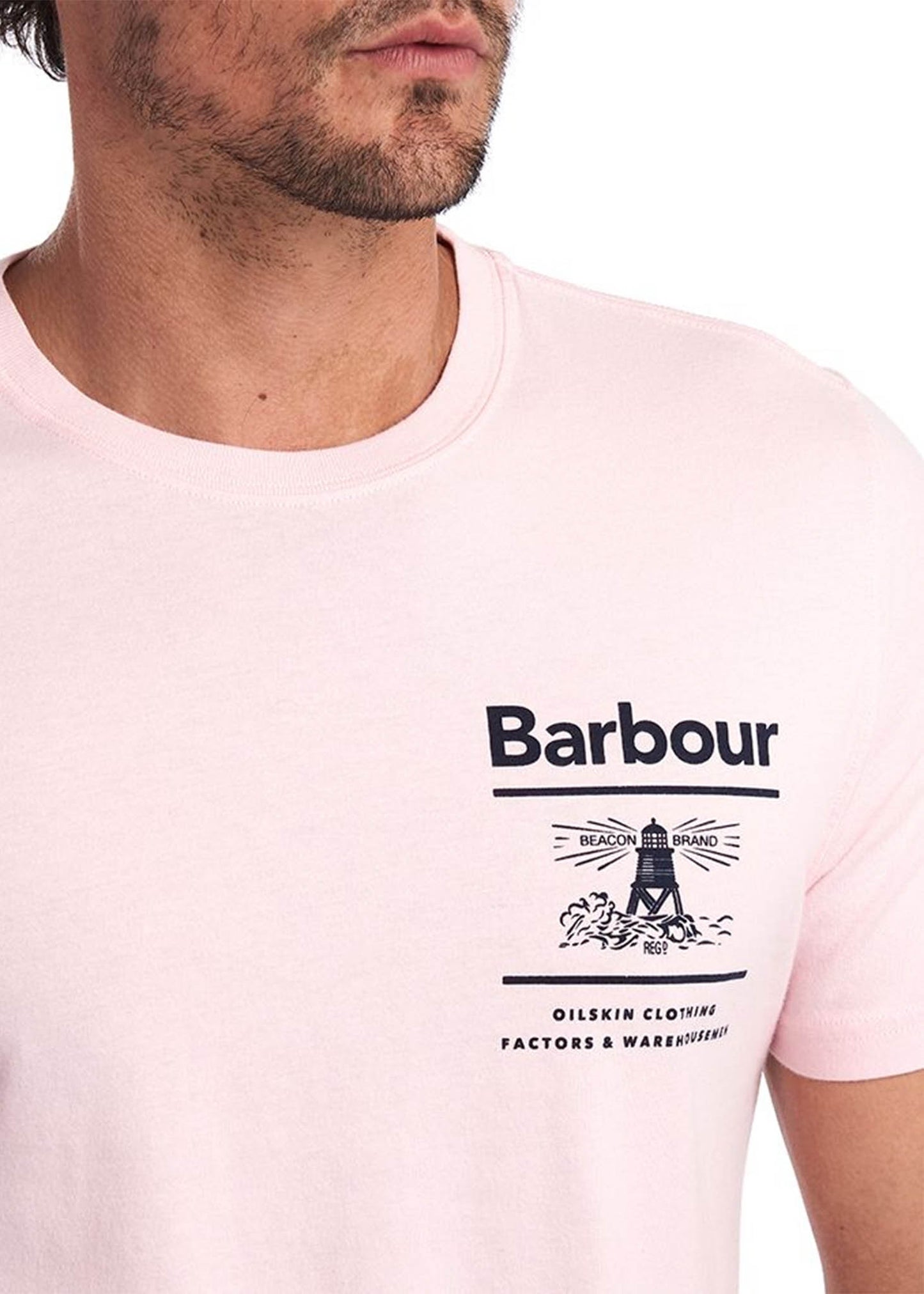 Barbour T-shirts Chanonry tee - chalk pink