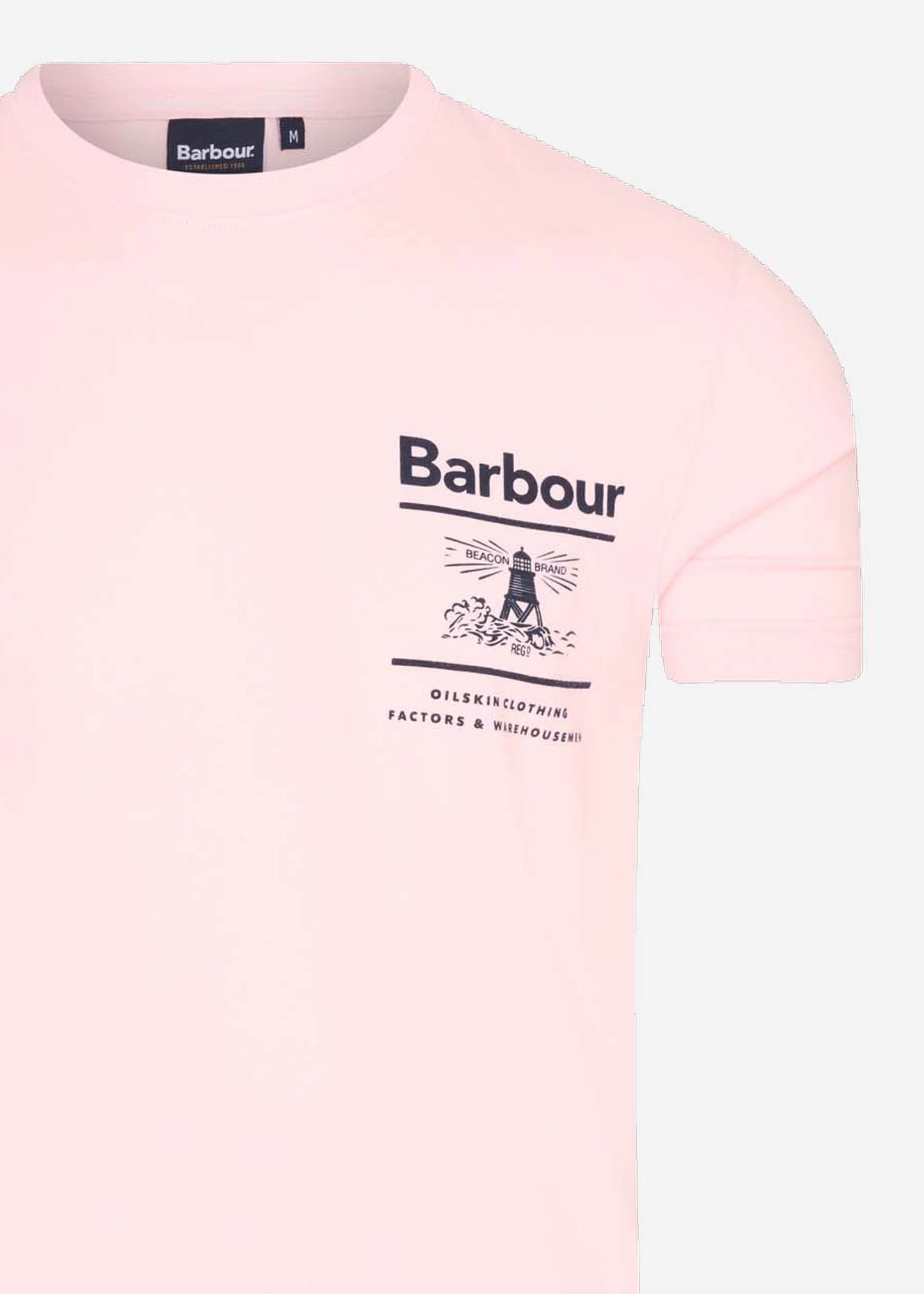 Barbour T-shirts Chanonry tee - chalk pink