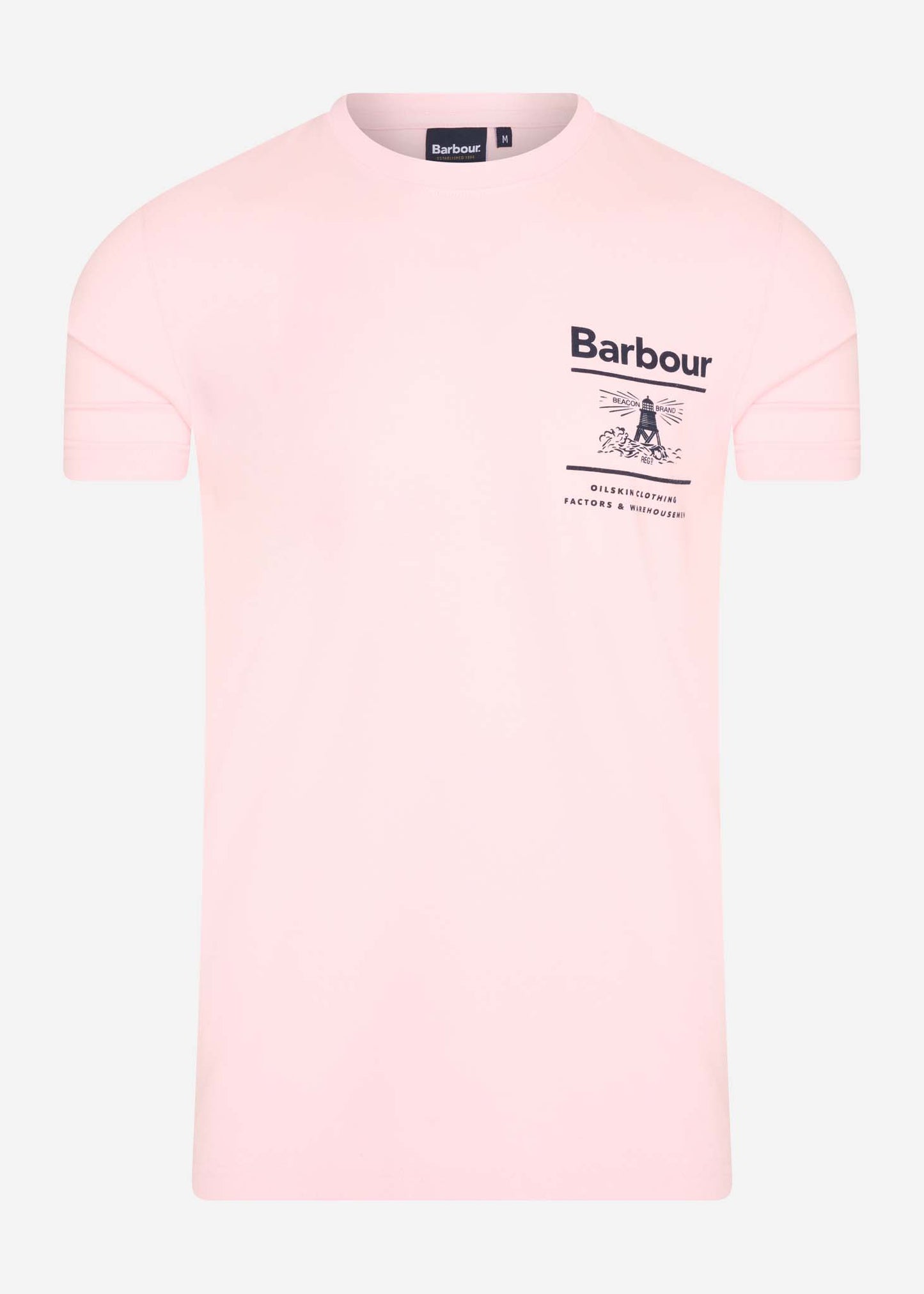 Barbour T-shirts Chanonry tee - chalk pink