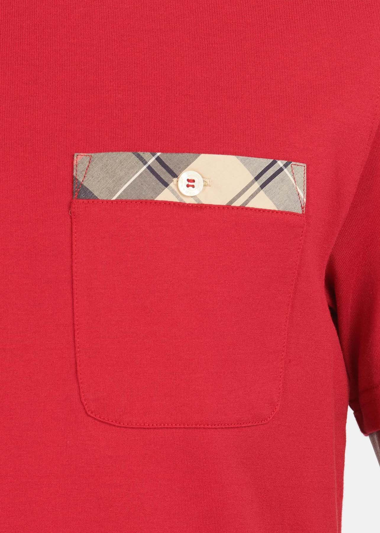 Barbour T-shirts Durness pocket tee - chilli red