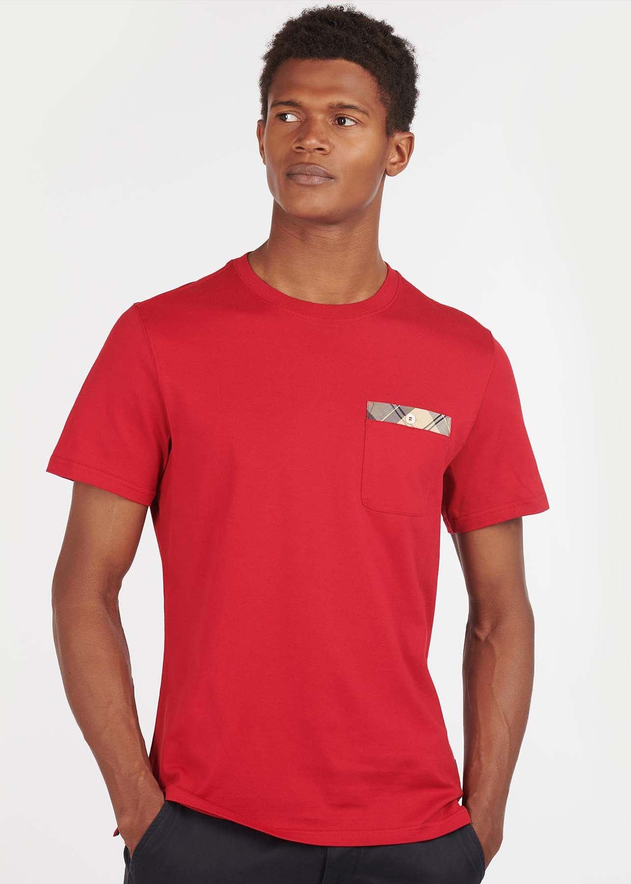 Barbour T-shirts Durness pocket tee - chilli red
