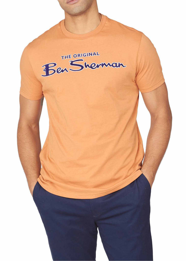 Ben Sherman T-Shirts Signature flock tee -anise