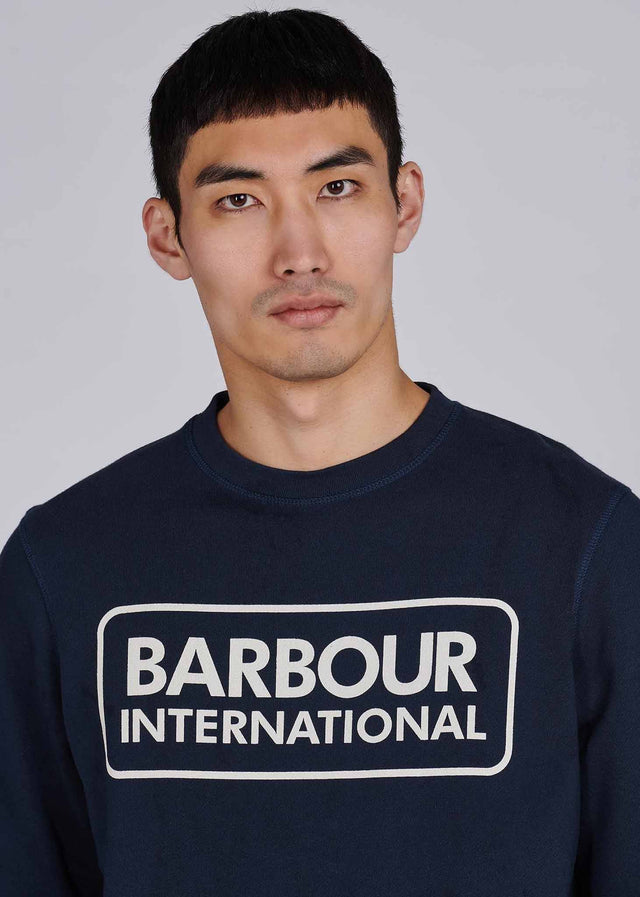 Barbour International Pullover Large logo sweat - navy