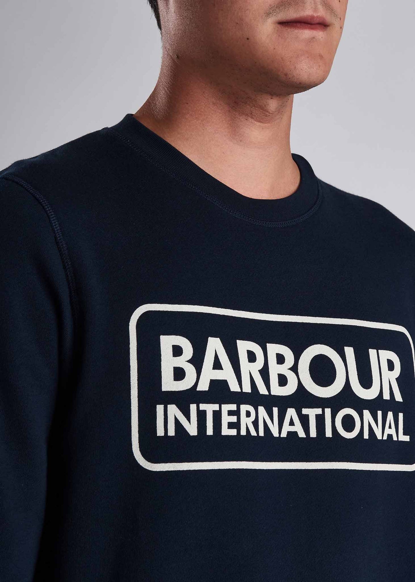 Barbour International Truien Large logo sweat - navy