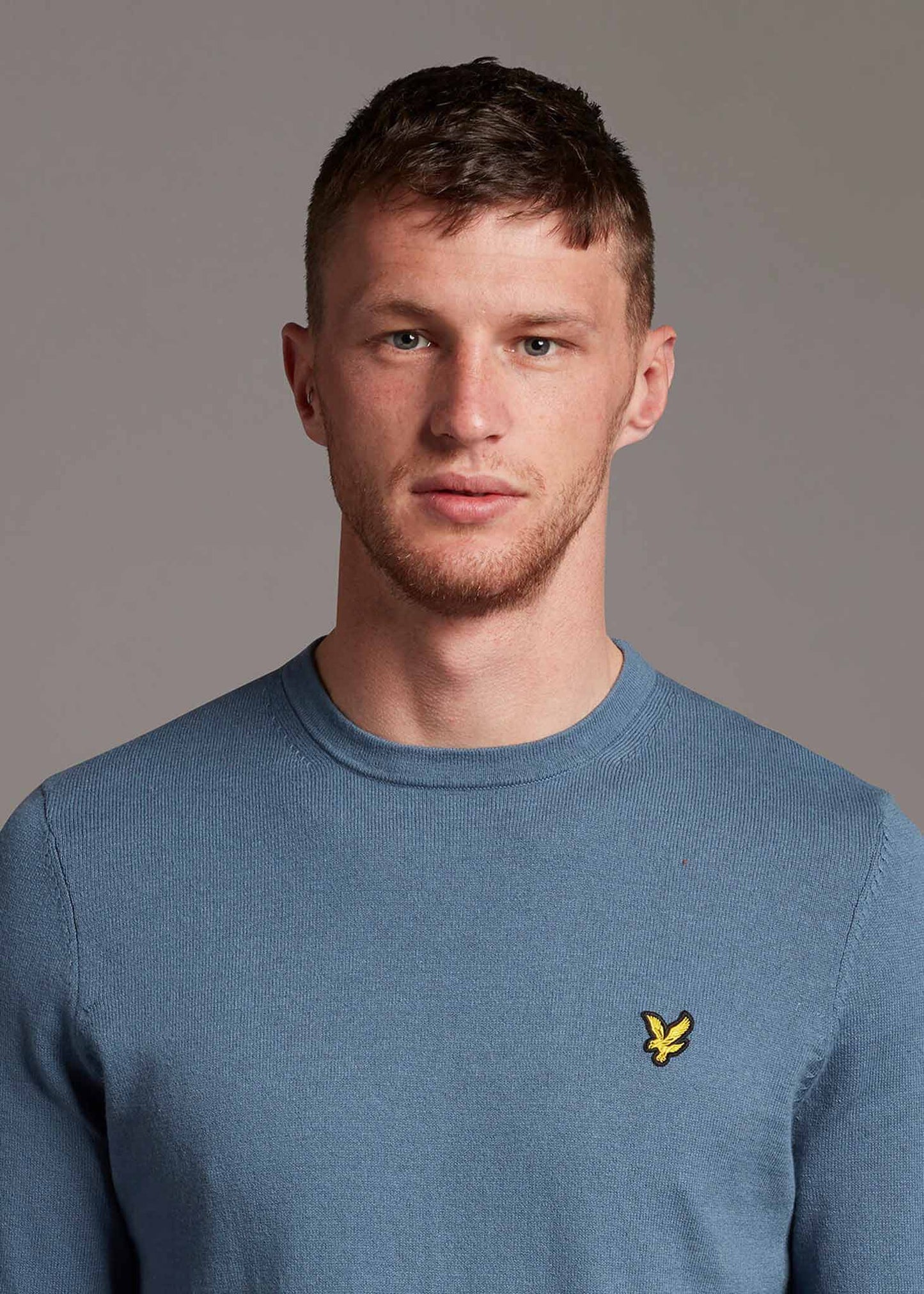 Lyle & Scott Truien Cotton merino crew jumper - slate blue