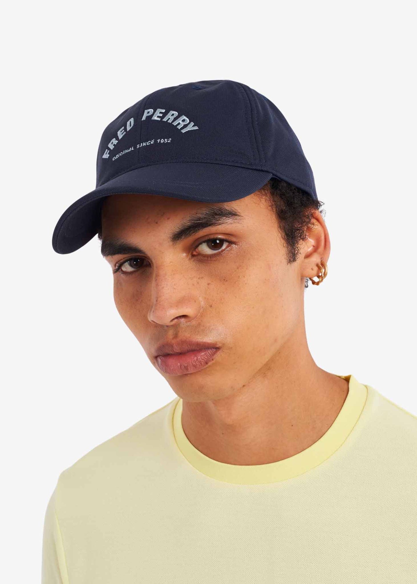 Fred Perry Petten Arch branded tricot cap - dark airforce