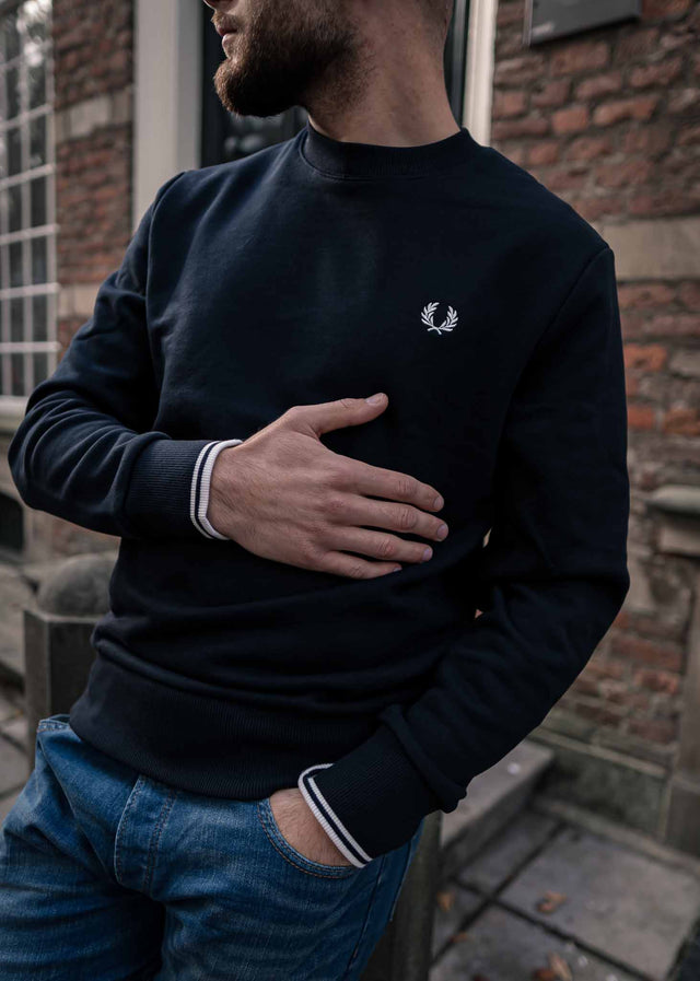 Fred Perry Pullover Crew neck sweatshirt - navy