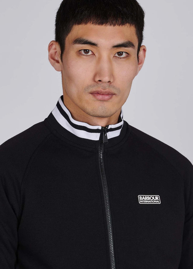Barbour International Sweatjacken Radius raglan zip thru - black