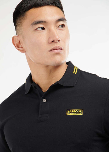 Barbour International Longsleeve Polo's Legacy tipped ls polo - black