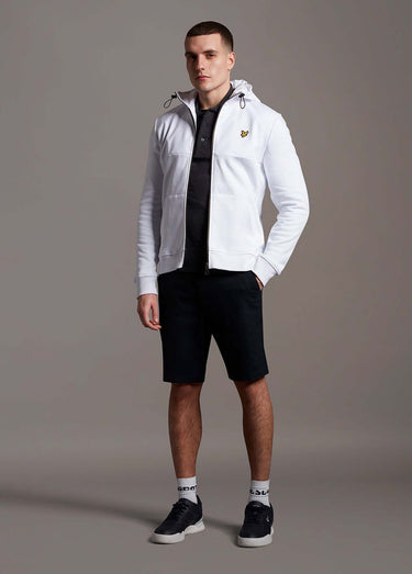 Lyle & Scott Vesten  Softshell jersey zip hoodie - white