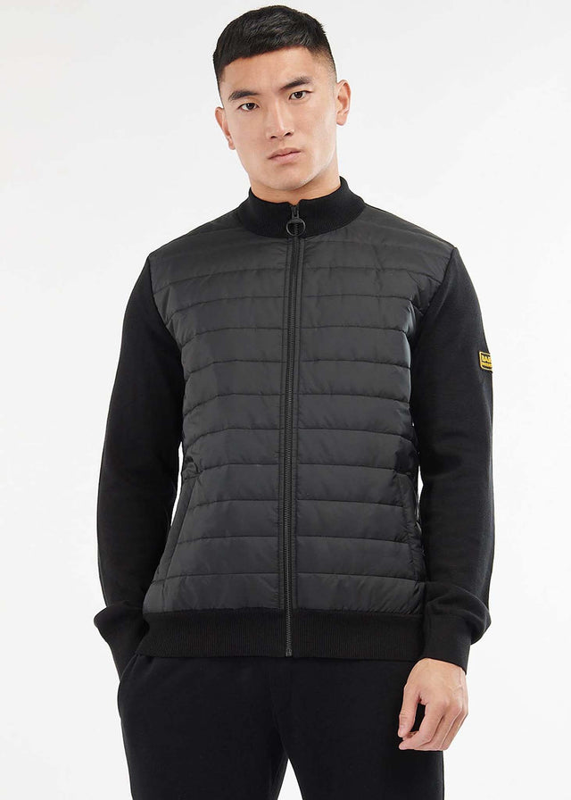 Barbour International Sweatjacken Legacy baffle zip thru - black