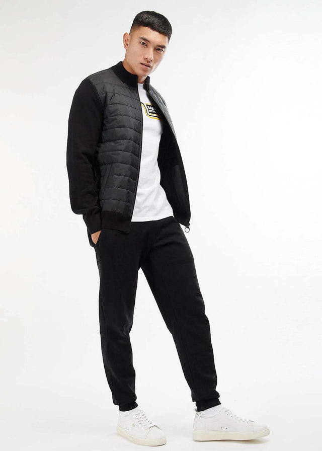 Barbour International Sweatjacken Legacy baffle zip thru - black