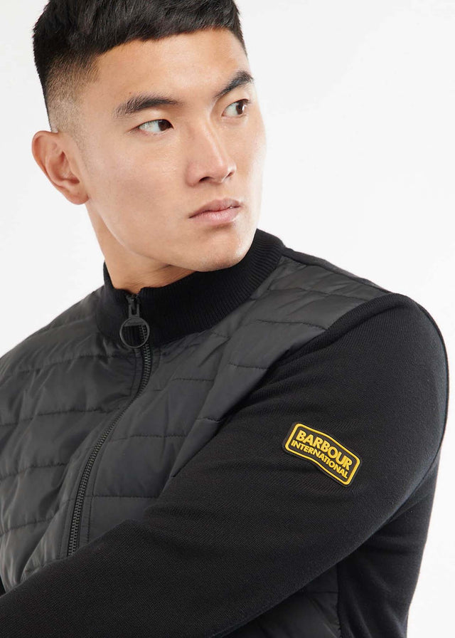 Barbour International Sweatjacken Legacy baffle zip thru - black