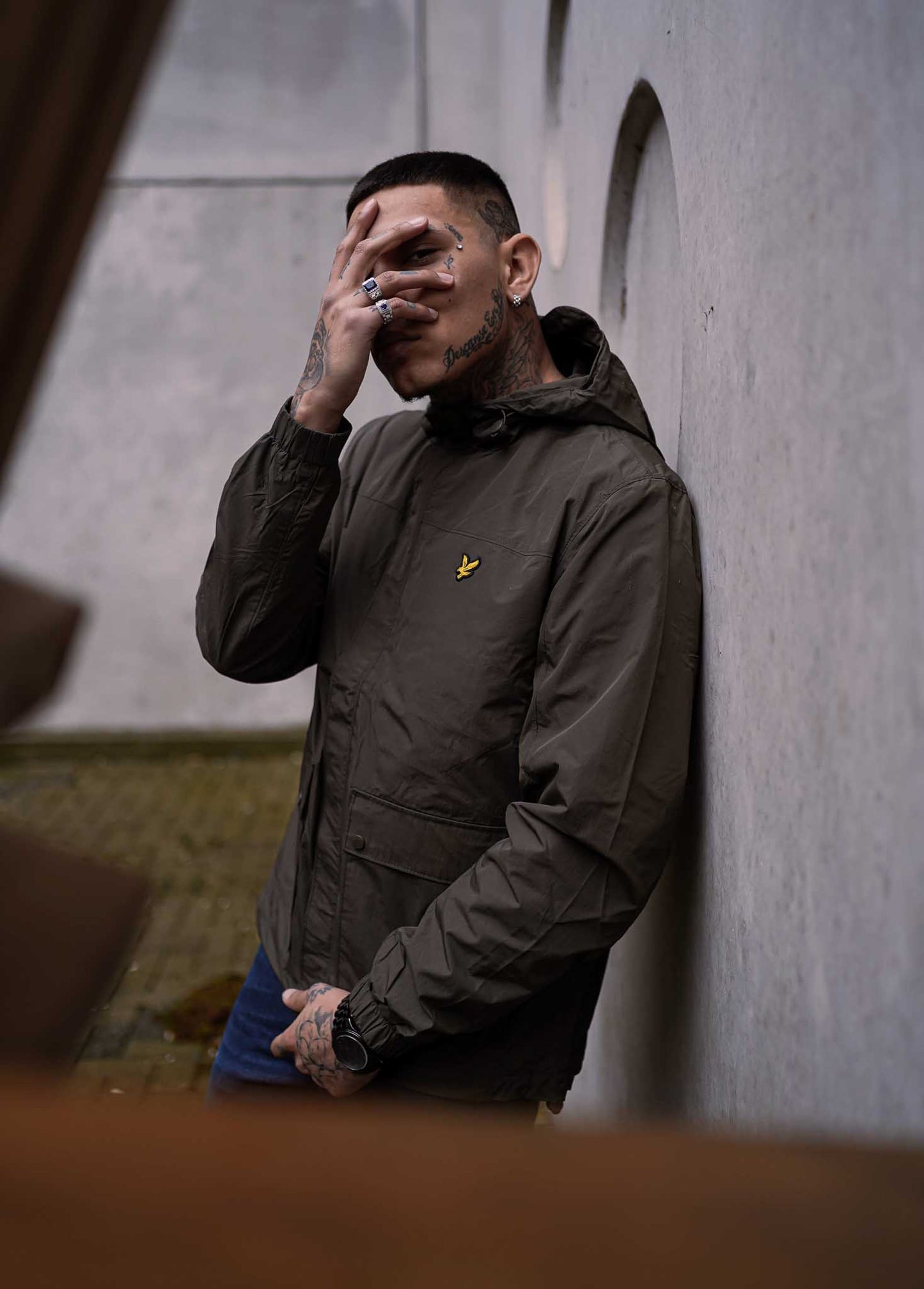 Lyle & Scott Jassen Hooded pocket jacket - trek green