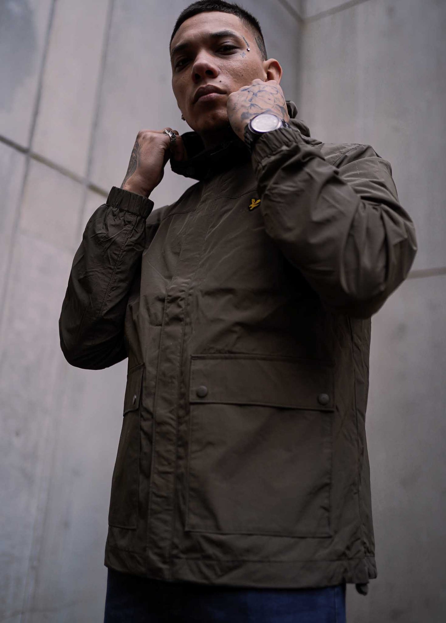Lyle & Scott Jassen Hooded pocket jacket - trek green