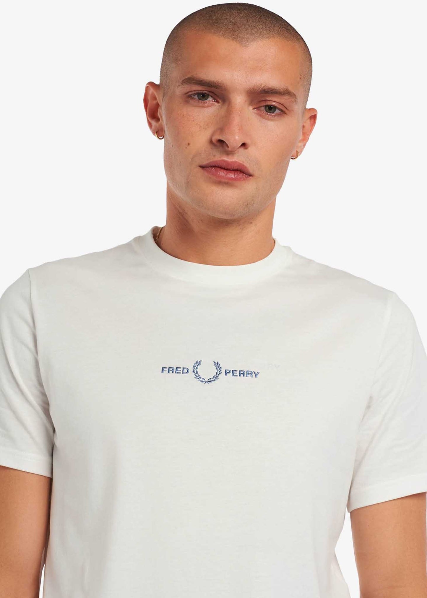 Fred Perry T-shirts Embroidered t-shirt - snow white
