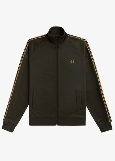 Fred Perry Vesten Gold tape track jacket - hunting green