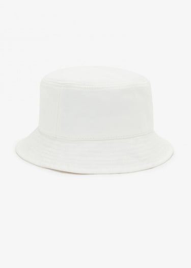 Fred Perry Bucket Hats Branded twill bucket hat - snow white