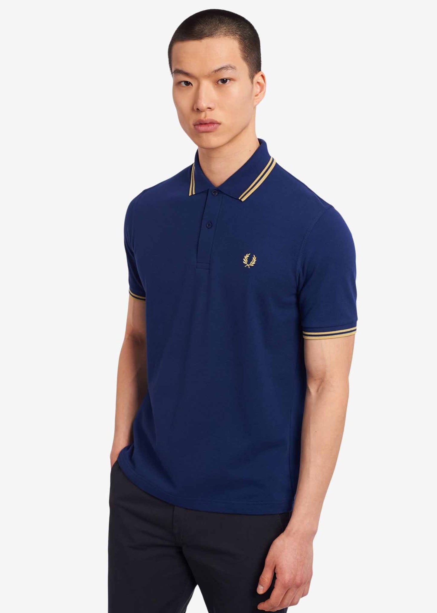 Fred Perry Polo's Twin tipped fred perry shirt - french navy