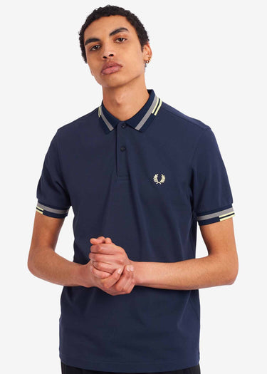 Fred Perry Polo's  Abstract tipped polo shirt - dark airforce