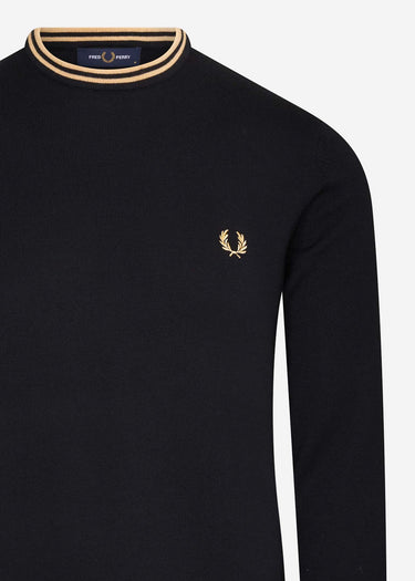Fred Perry Truien Classic crew neck jumper - black champagne