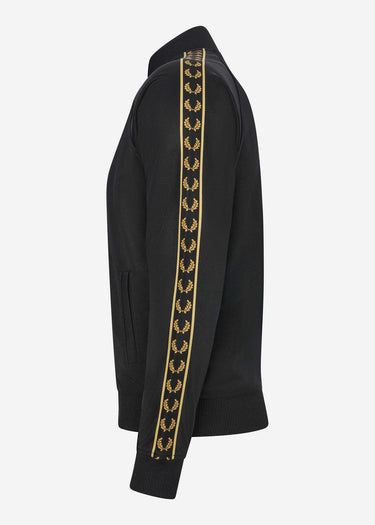 Fred Perry Vesten Gold tape bomber track jacket - black