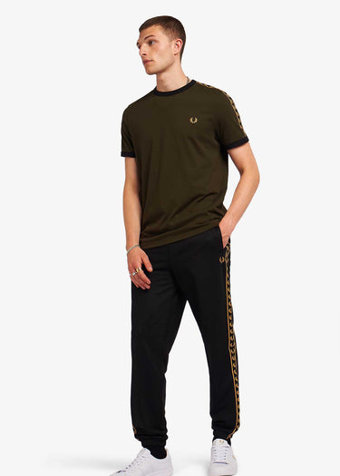 Fred Perry T-shirts Gold taped ringer t-shirt - hunting green