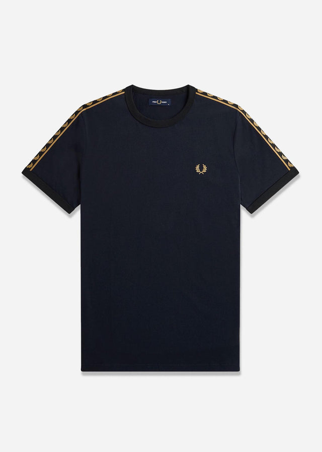 Fred Perry T-Shirts Gold taped ringer t-shirt - navy