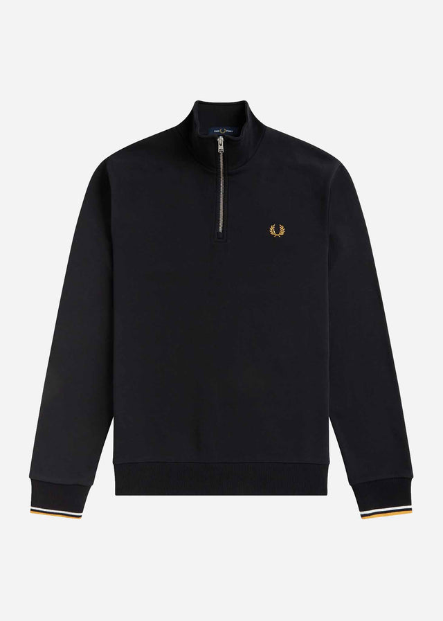 Fred Perry Pullover Half zip sweatshirt - black