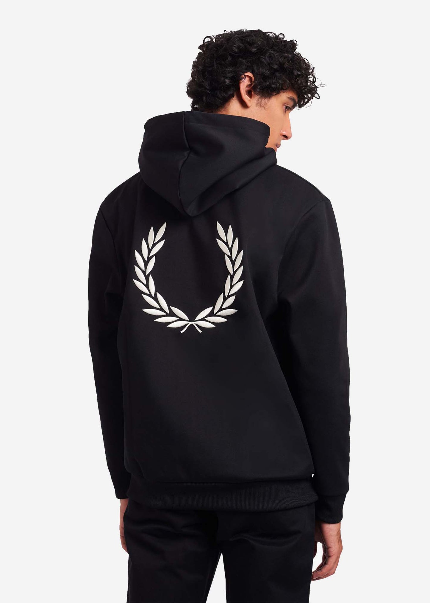 Fred Perry Hoodies Laurel wreath hooded sweatshirt - black