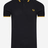 Fred Perry Polo's Twin tipped aw polo - black / new yellow