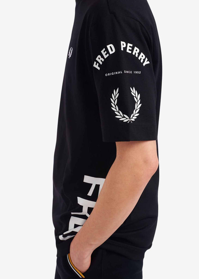 Fred Perry T-Shirts Bold branding t-shirt - black