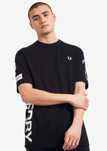 Fred Perry T-shirts Bold branding t-shirt - black