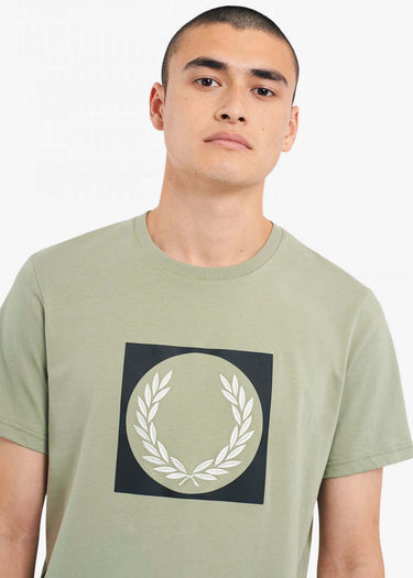 Fred Perry T-shirts Laurel wreath graphic t-shirt - seagrass